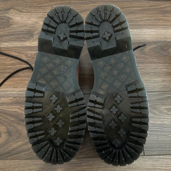 NEW Dr Martens 8053 Leather Platform Casual Shoe Boots Pink Lace Up Ankle EU 47 - Picture 8 of 10